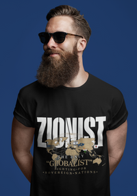 Zionist- The Only "Globalist" Fighting for Sovereign Nations T-Shirt view 4