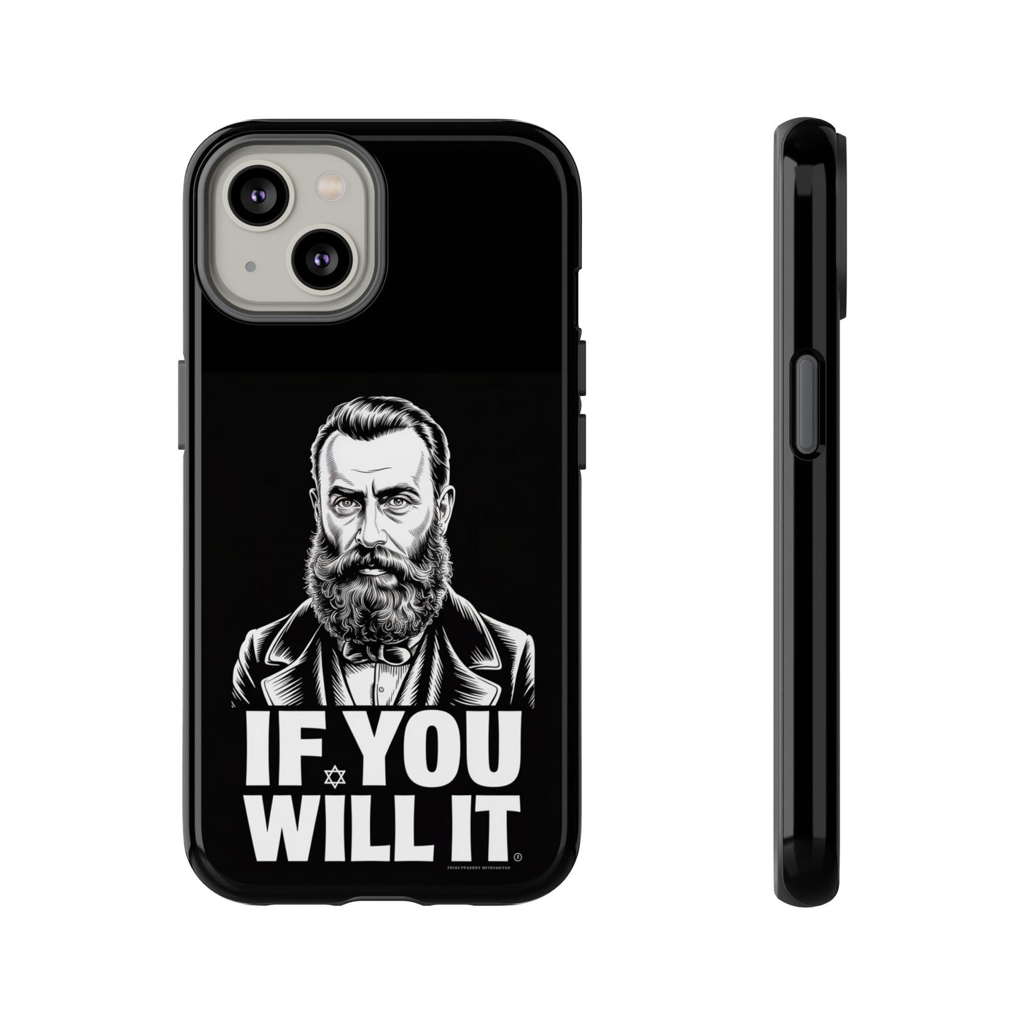 If You Will It — Herzl Portrait Phone Case