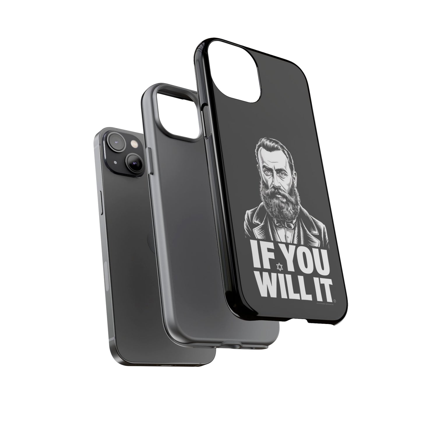 If You Will It — Herzl Portrait Phone Case