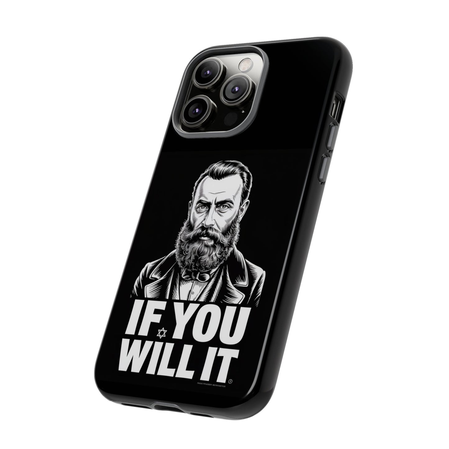 If You Will It — Herzl Portrait Phone Case