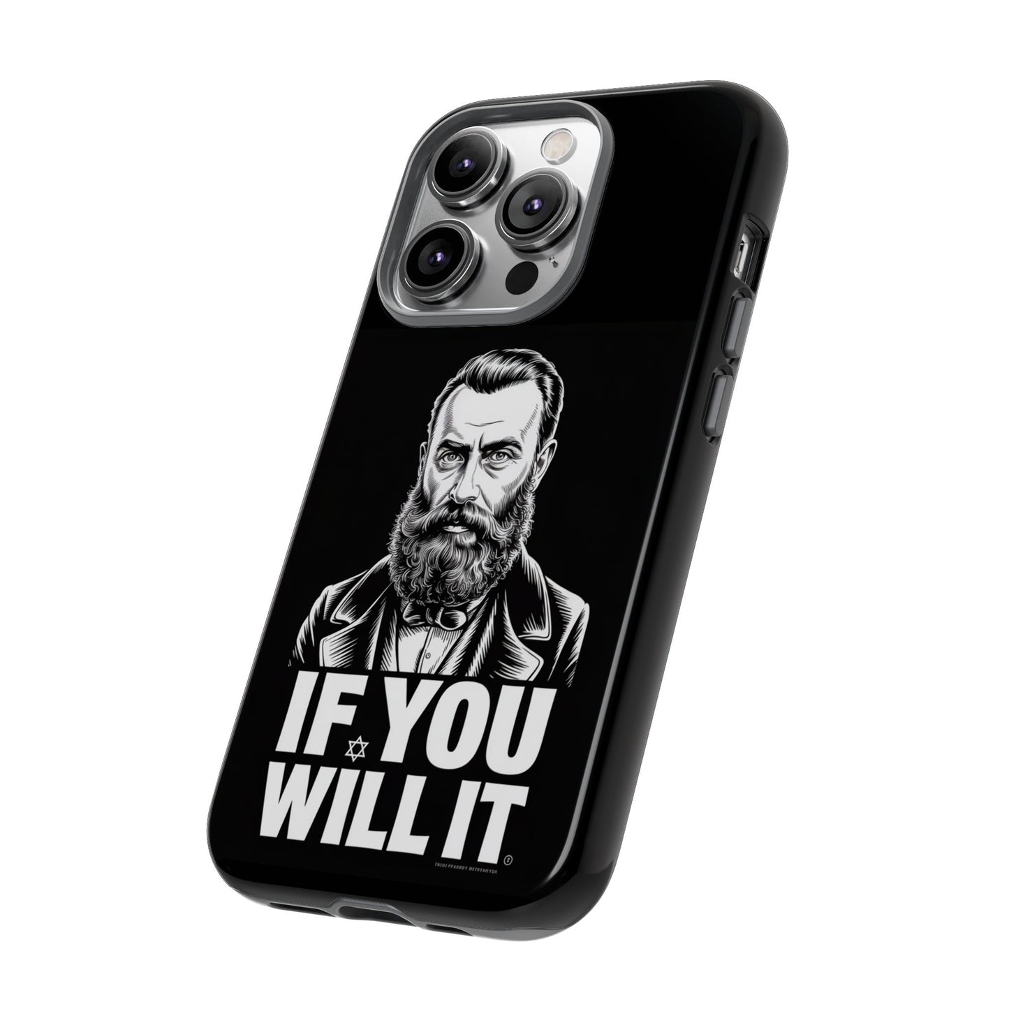 If You Will It — Herzl Portrait Phone Case