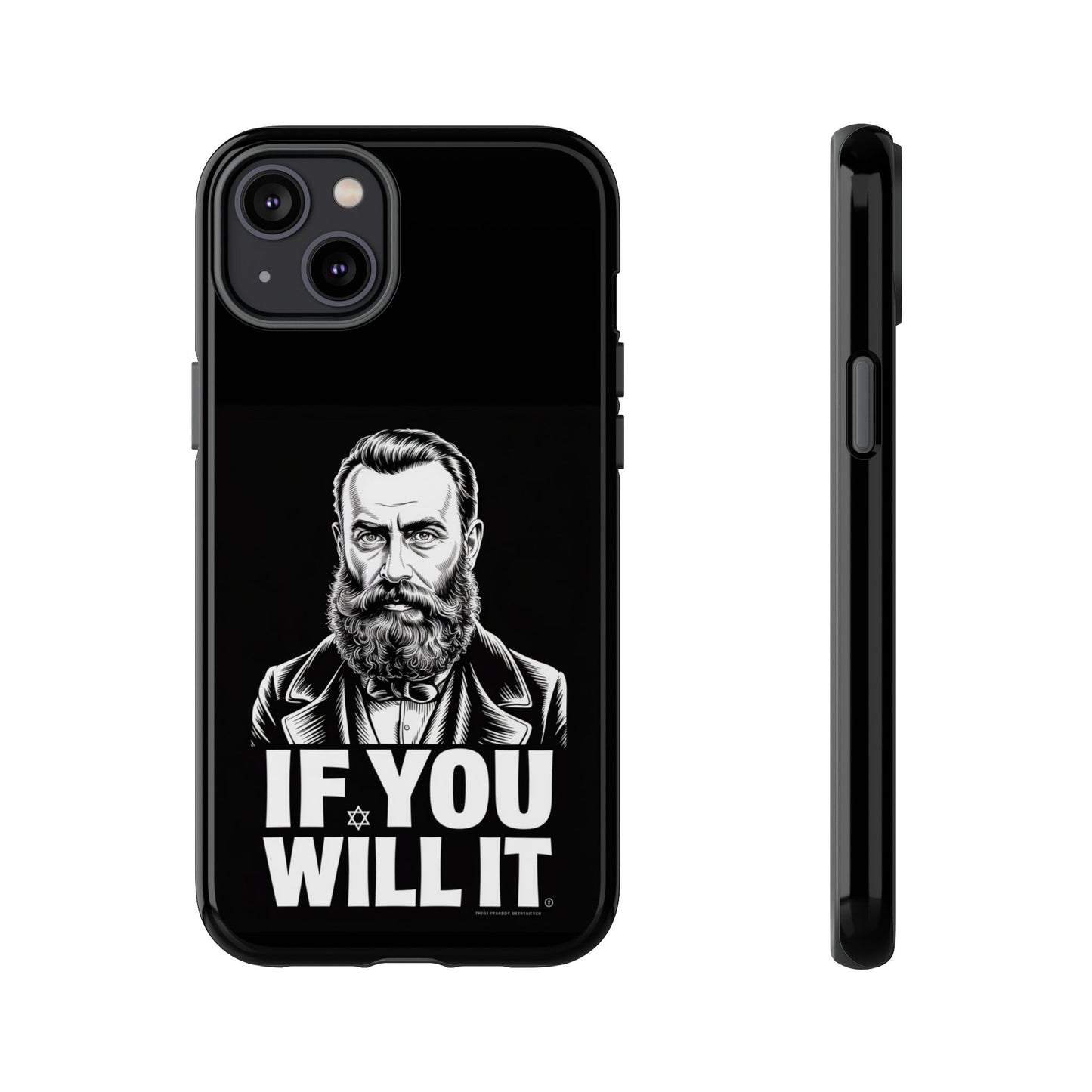 If You Will It — Herzl Portrait Phone Case