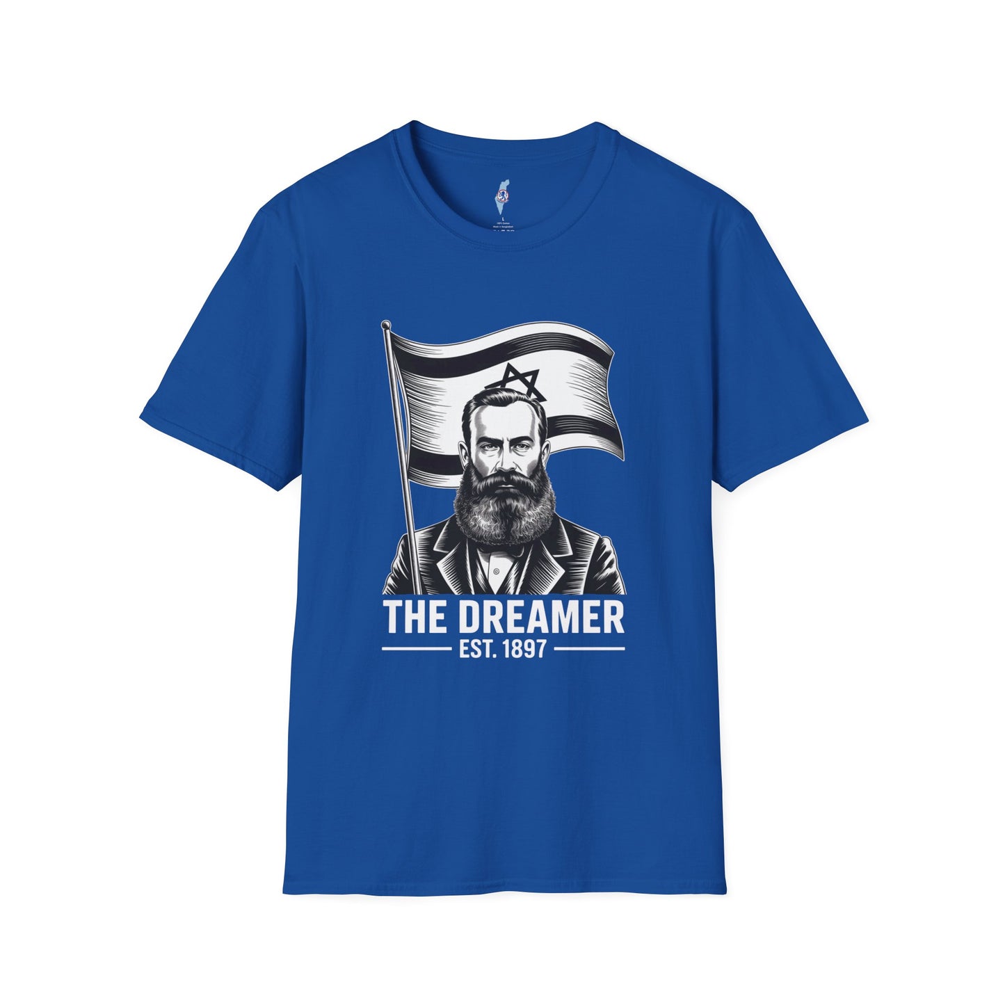 The Dreamer - Herzl Portrait & Flag T-Shirt