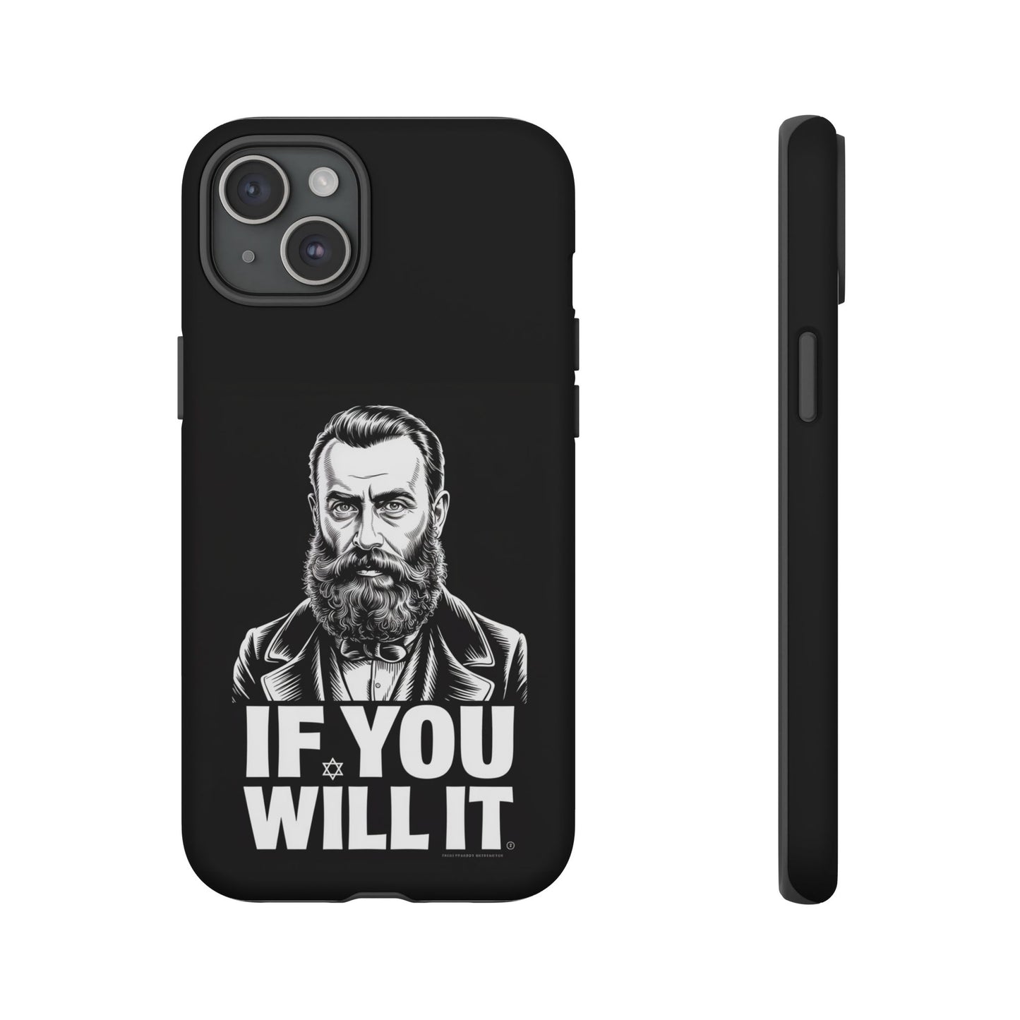 If You Will It — Herzl Portrait Phone Case