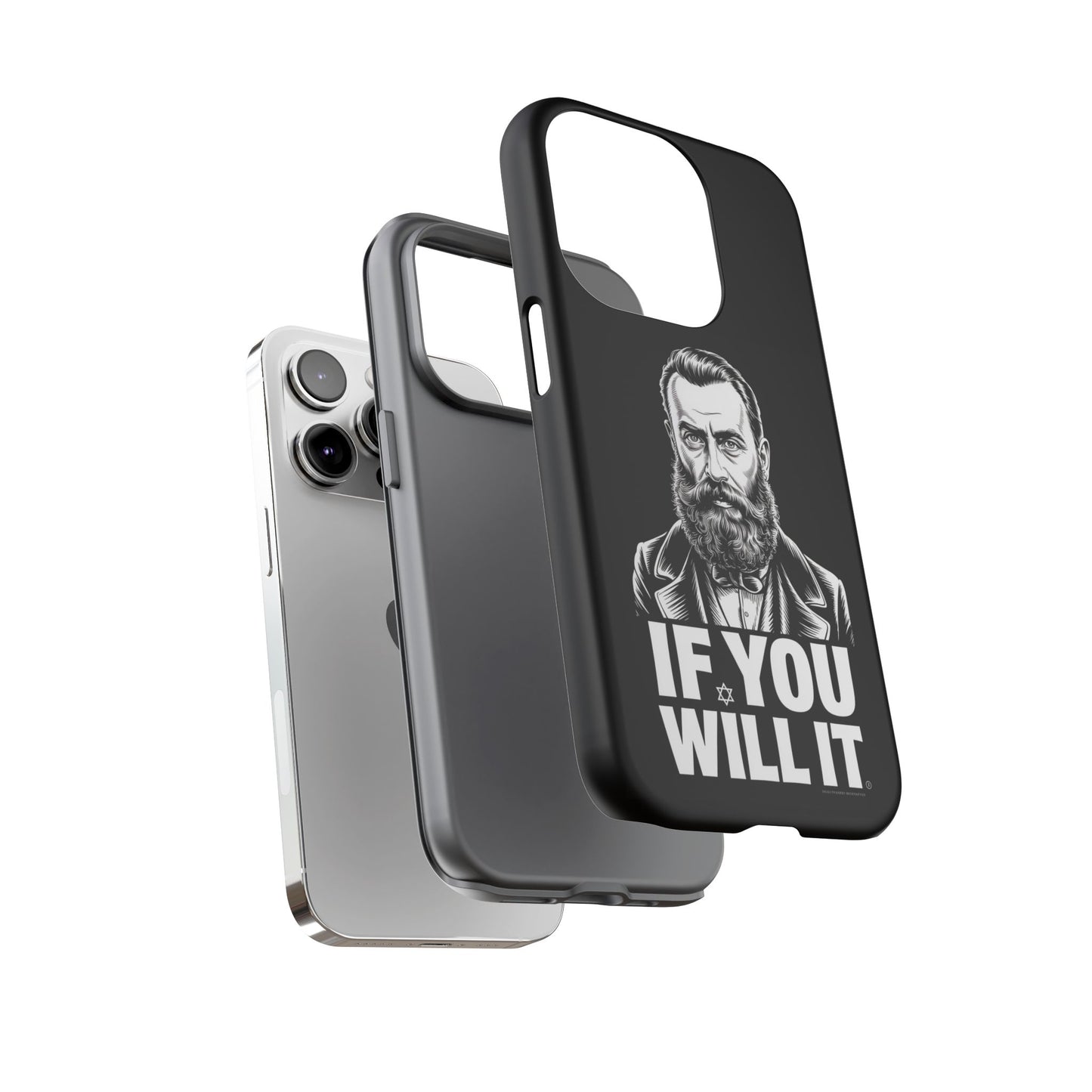 If You Will It — Herzl Portrait Phone Case