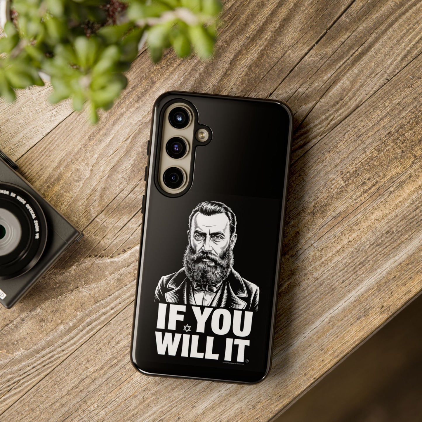 If You Will It — Herzl Portrait Phone Case