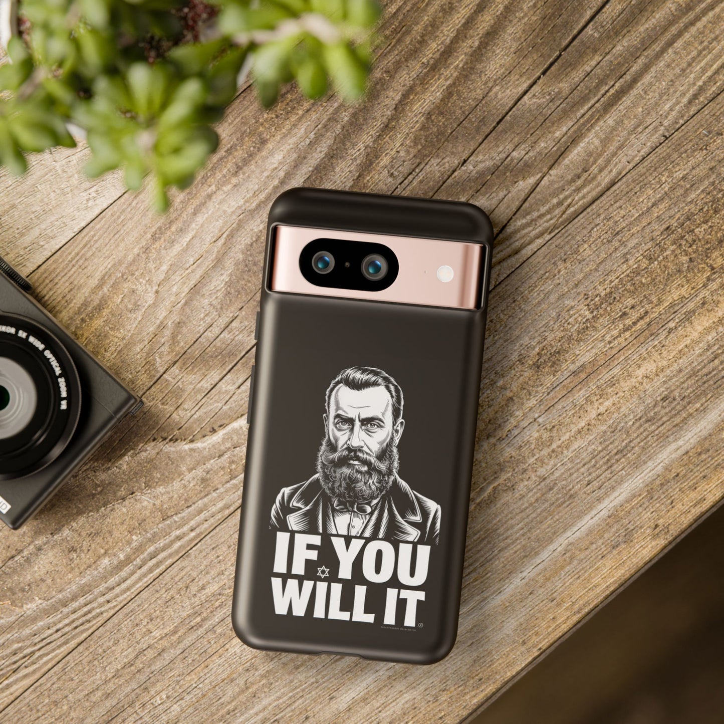 If You Will It — Herzl Portrait Phone Case