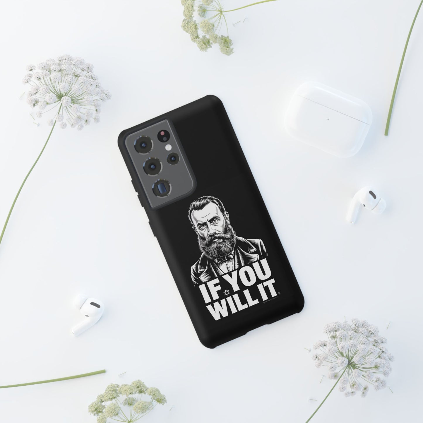 If You Will It — Herzl Portrait Phone Case