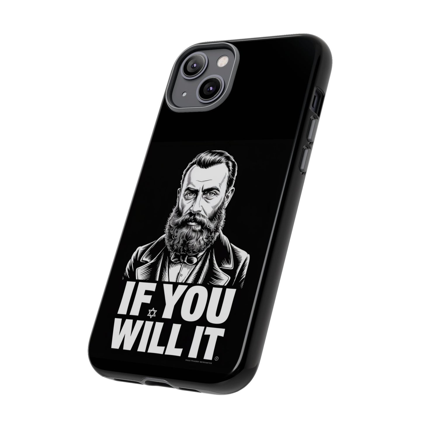 If You Will It — Herzl Portrait Phone Case