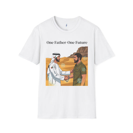 T-Shirt — "One Father One Future" Middle East Peace Graphic Tee