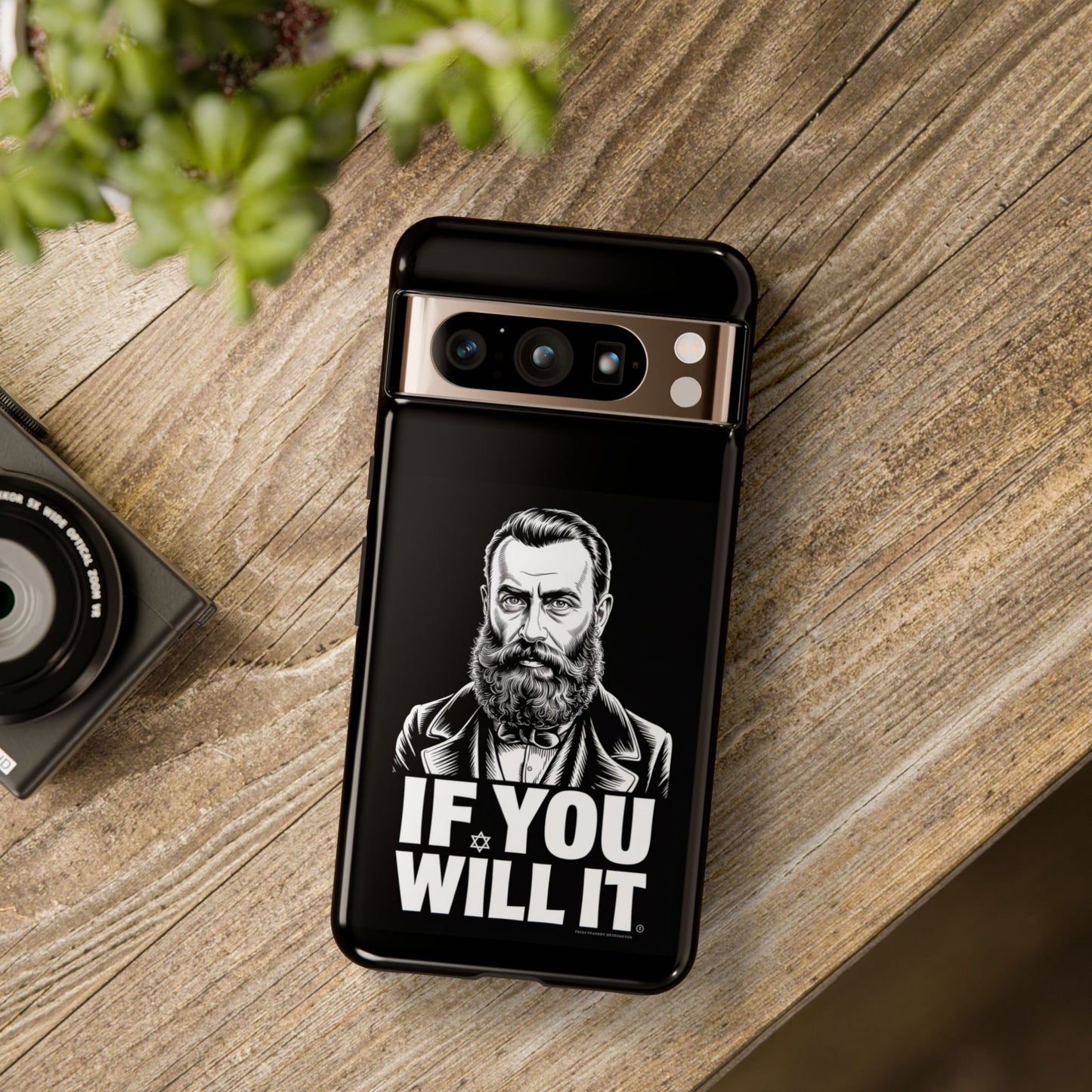 If You Will It — Herzl Portrait Phone Case