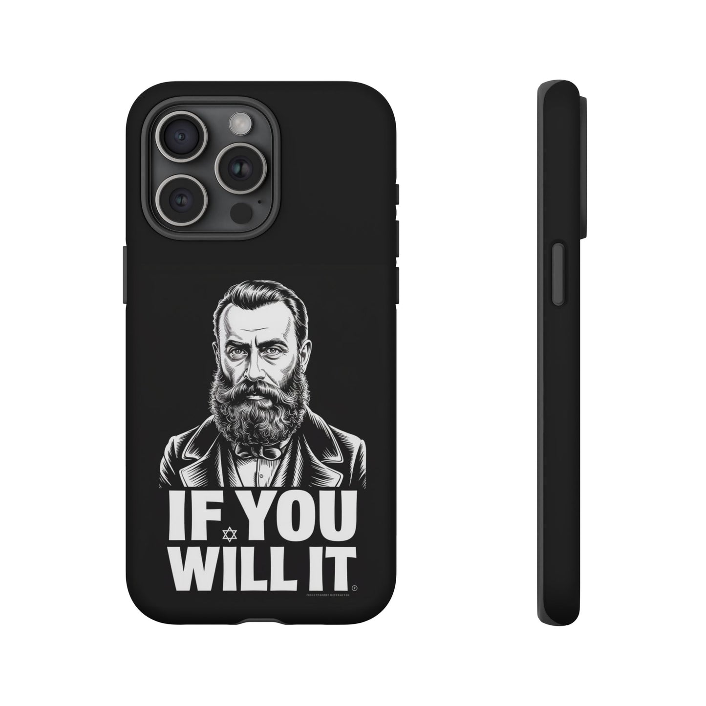 If You Will It — Herzl Portrait Phone Case