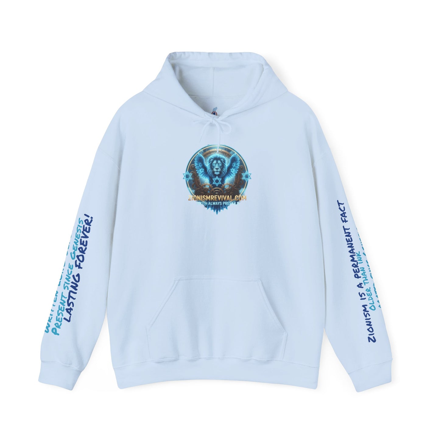 Lion of Zion Revival Hoodie — 'Revival' Lion Emblem White Pullover