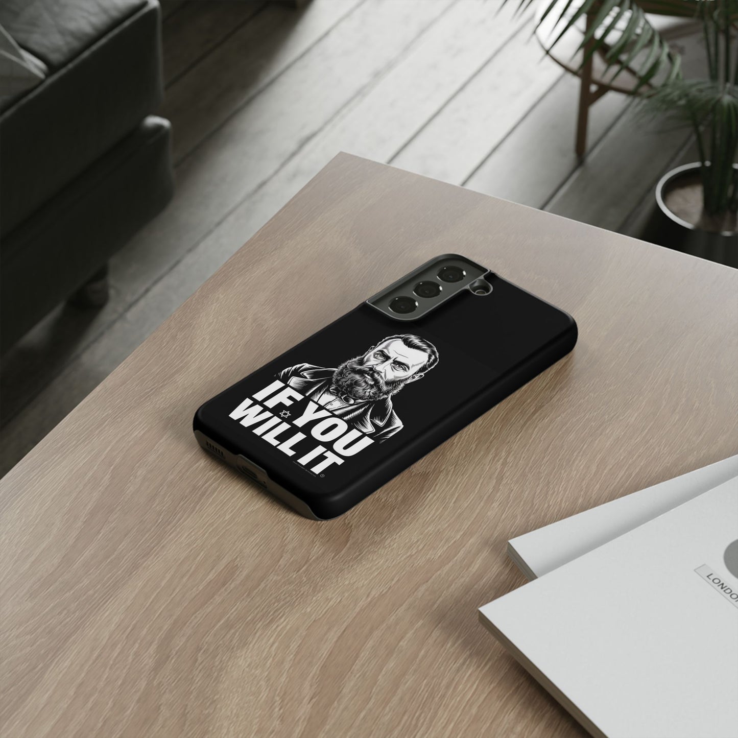 If You Will It — Herzl Portrait Phone Case