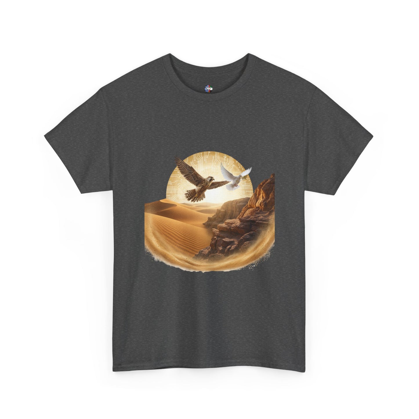 Desert Flight Tee— Soaring Dove & Eagle.