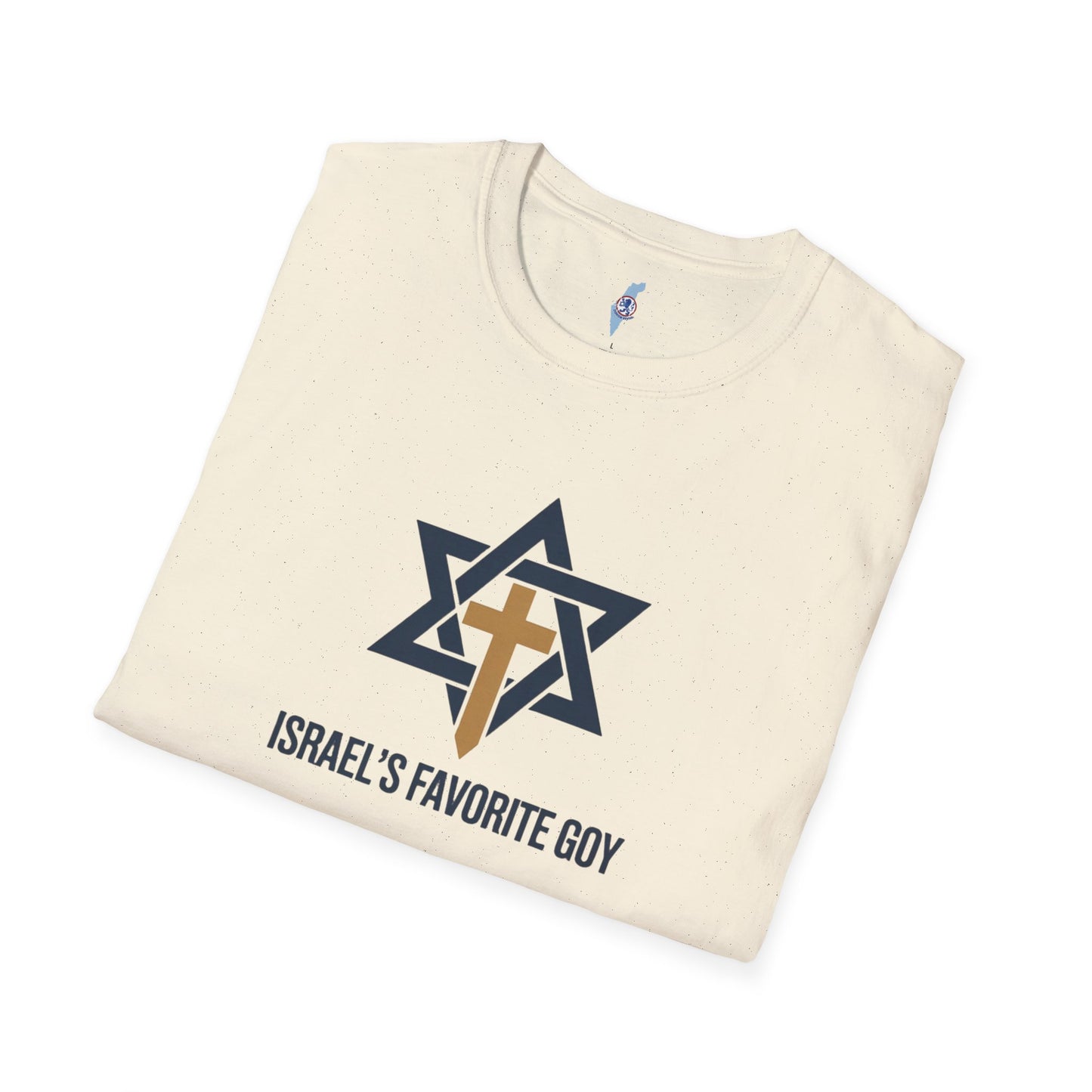 T‑Shirt — “Israel’s Favorite Goy” Star of David & Cross Faith Graphic Tee