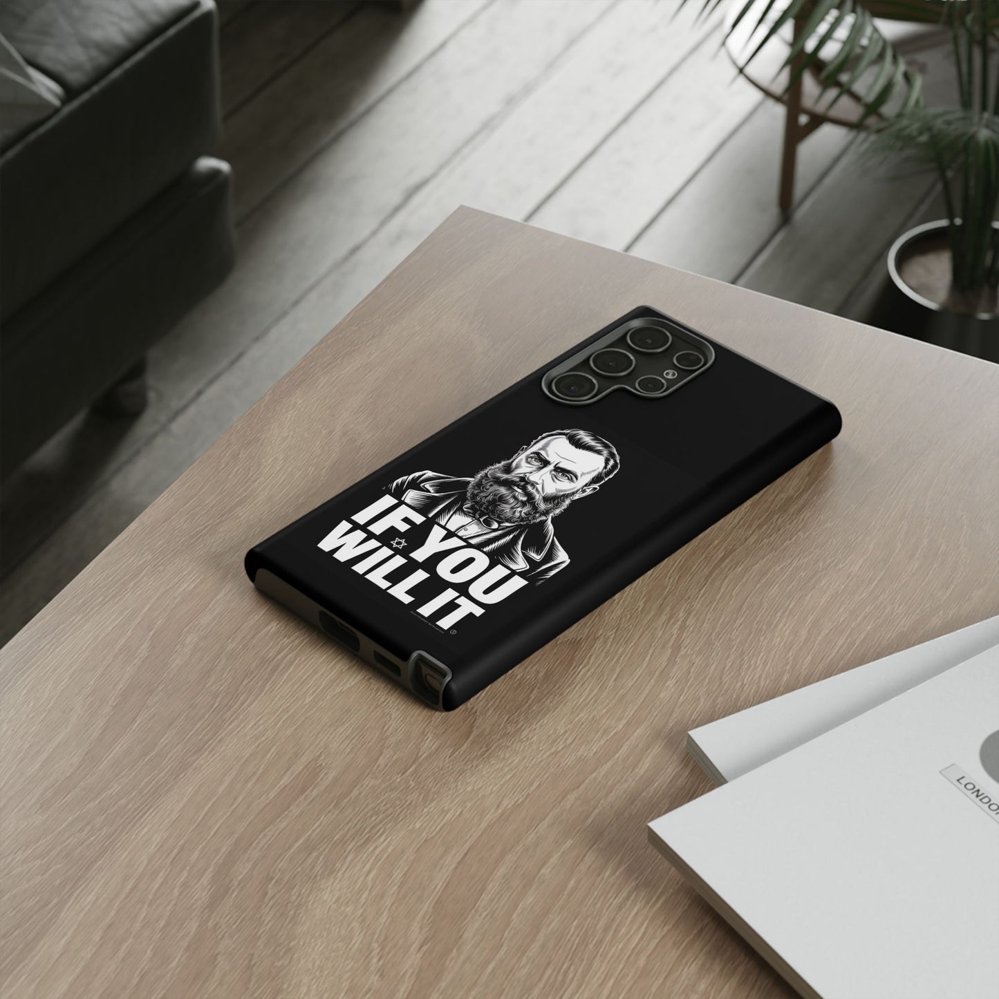 If You Will It — Herzl Portrait Phone Case