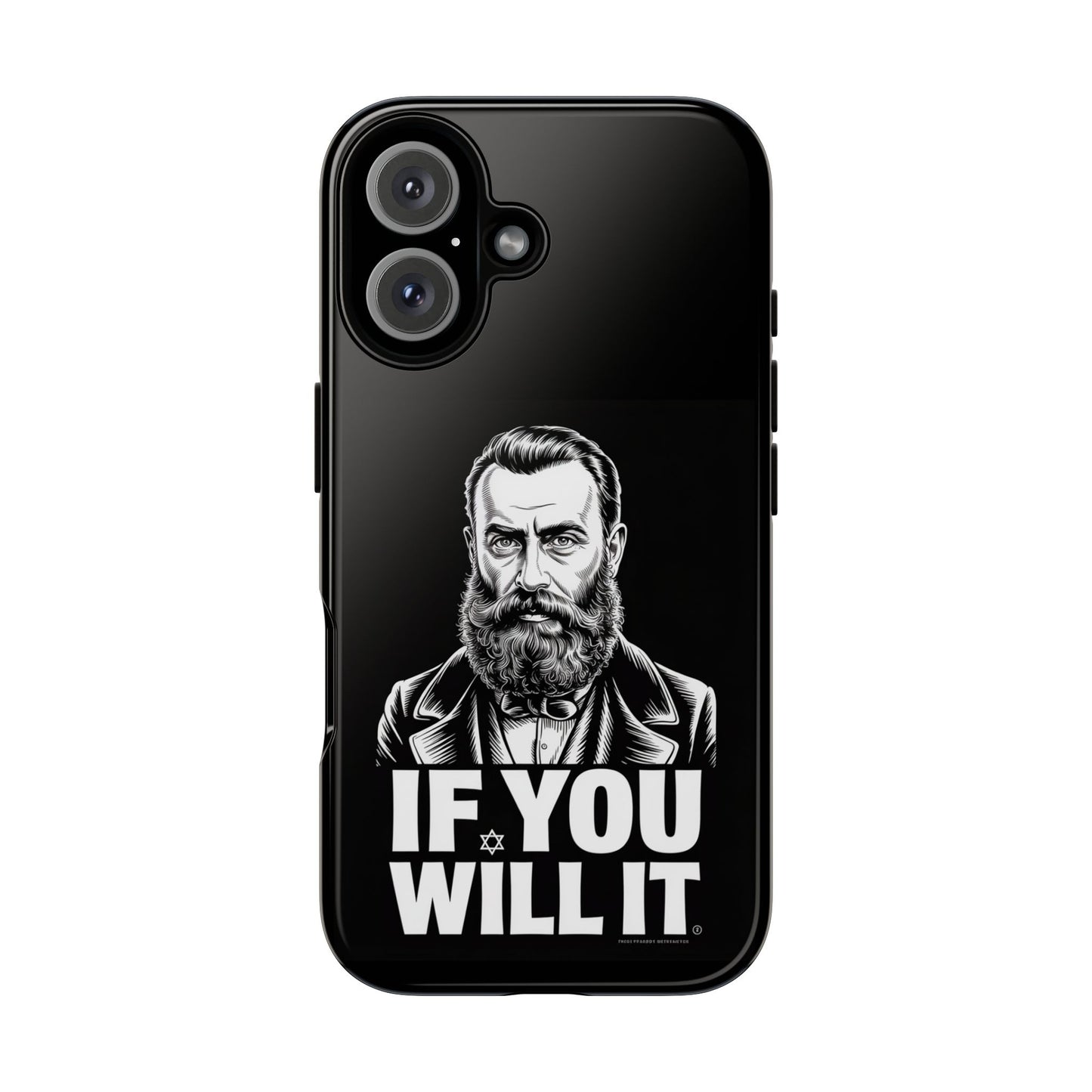 If You Will It — Herzl Portrait Phone Case