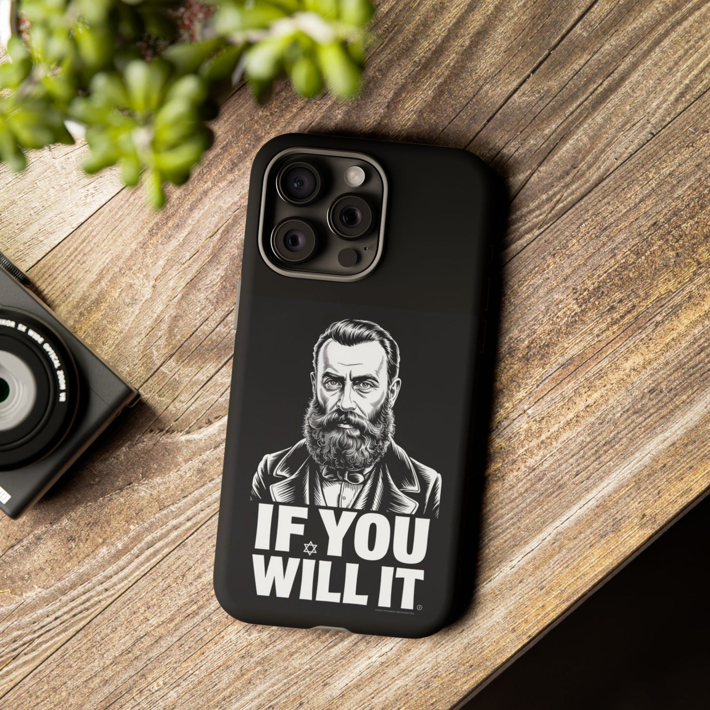 If You Will It — Herzl Portrait Phone Case