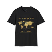 Global Jewry Activate! Tee | Satirical Jewish Pride & Anti-Conspiracy Humor view 1
