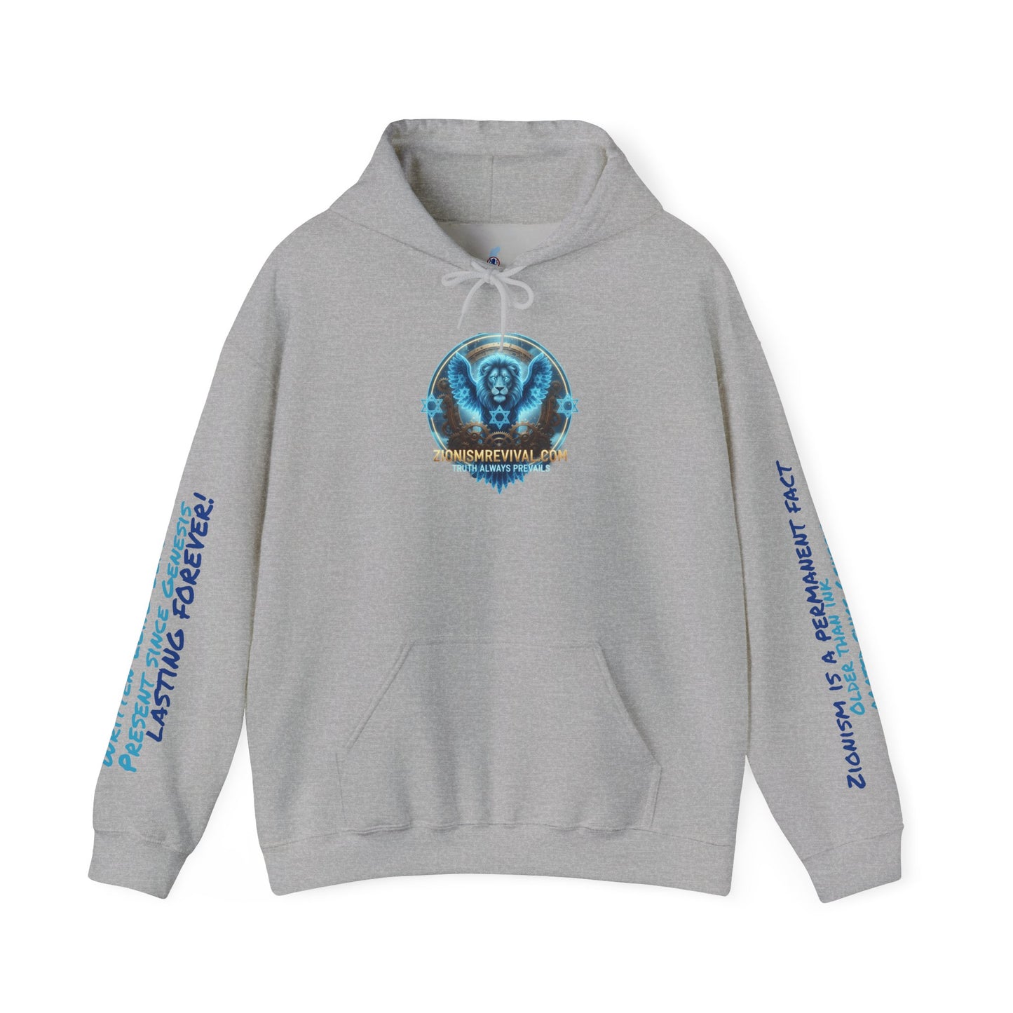 Lion of Zion Revival Hoodie — 'Revival' Lion Emblem White Pullover
