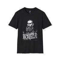 He Wrote It. We Built It. You're Wearing It. — Herzl T-Shirt view 1
