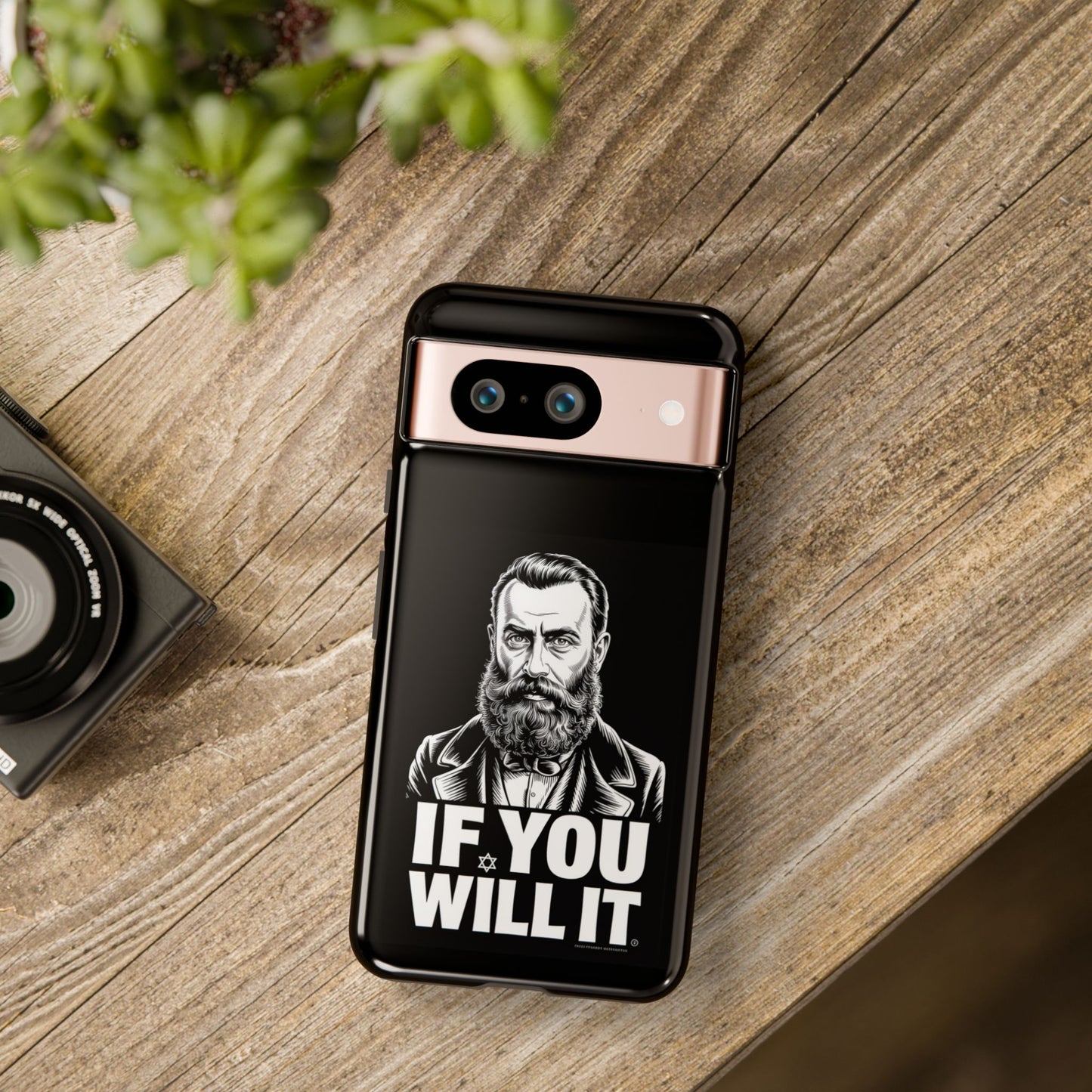 If You Will It — Herzl Portrait Phone Case