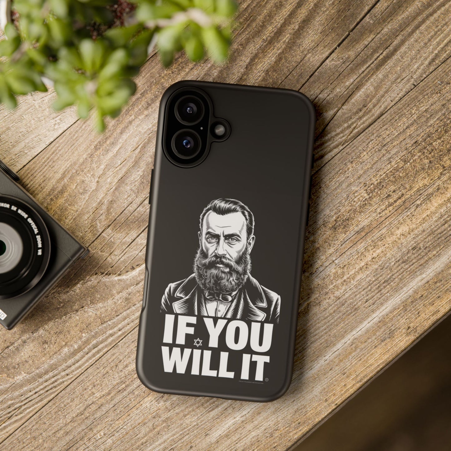 If You Will It — Herzl Portrait Phone Case