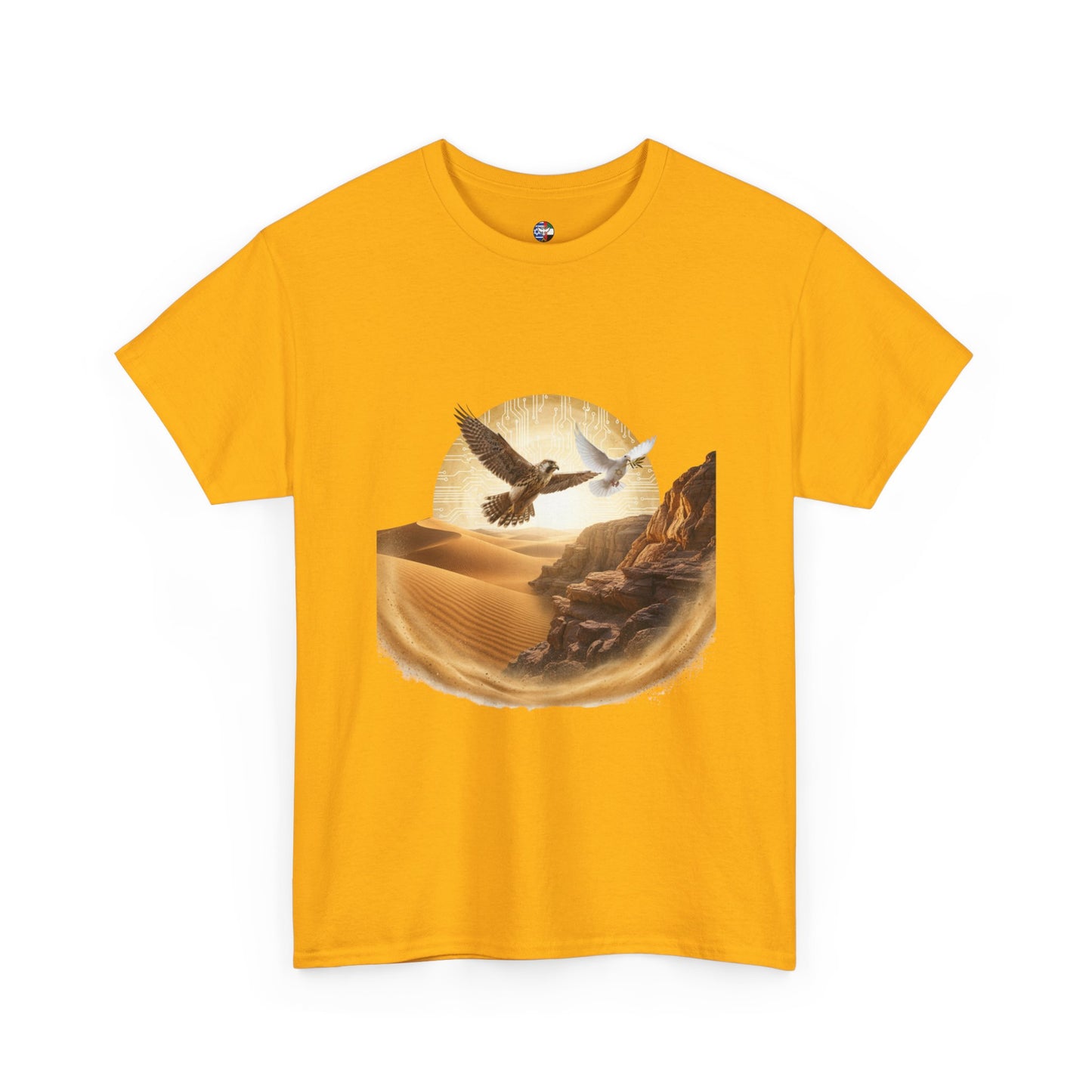 Desert Flight Tee— Soaring Dove & Eagle.