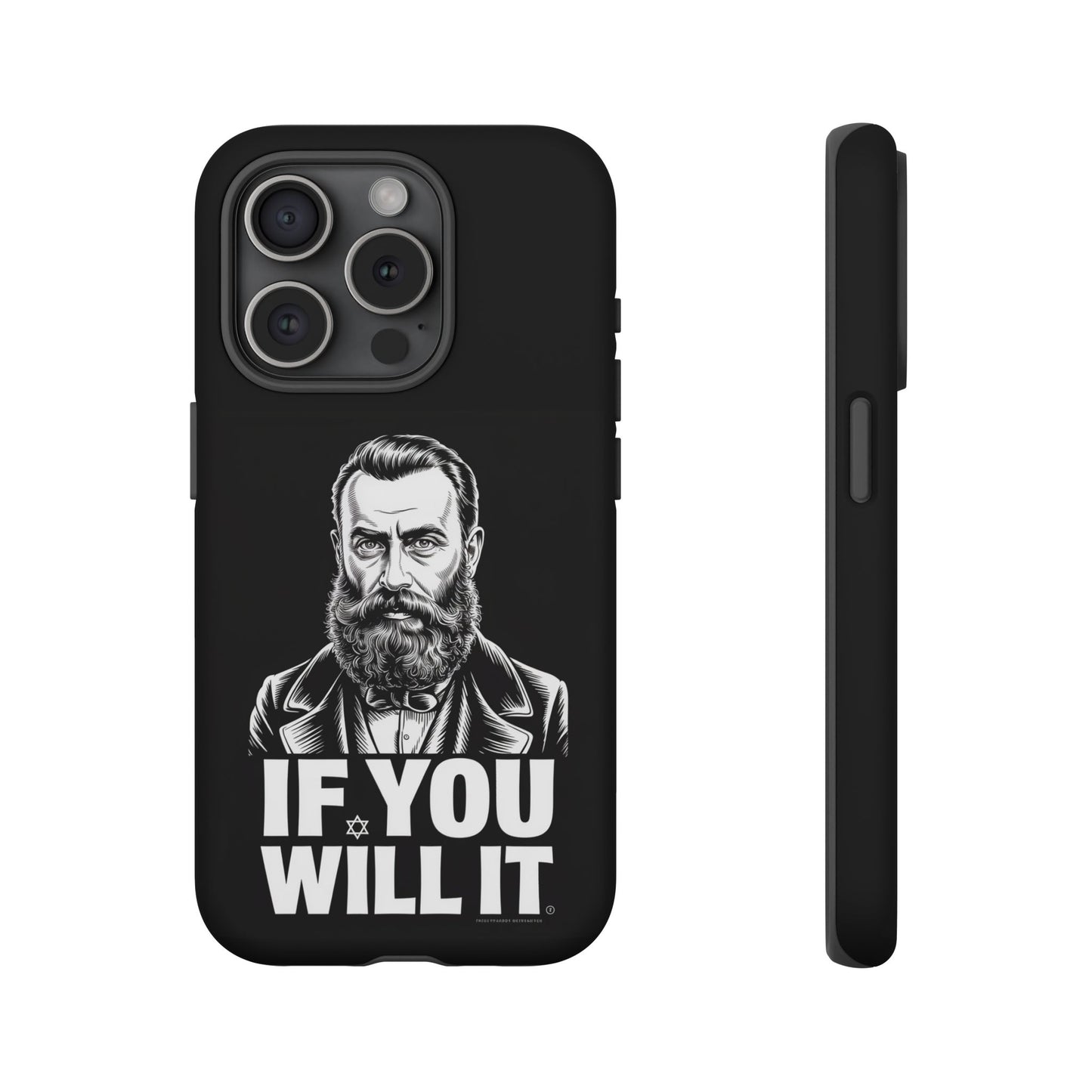 If You Will It — Herzl Portrait Phone Case