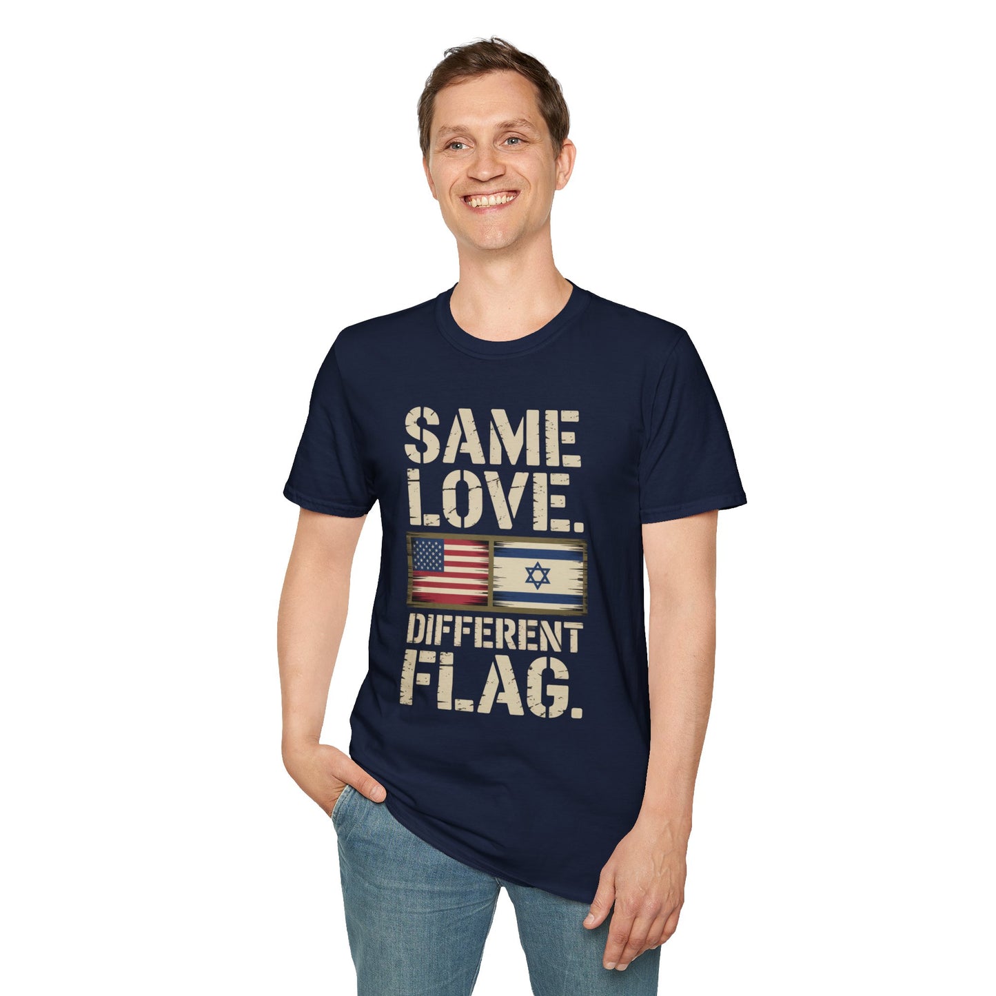 Same Love, Different Flag — USA × Israel Tee