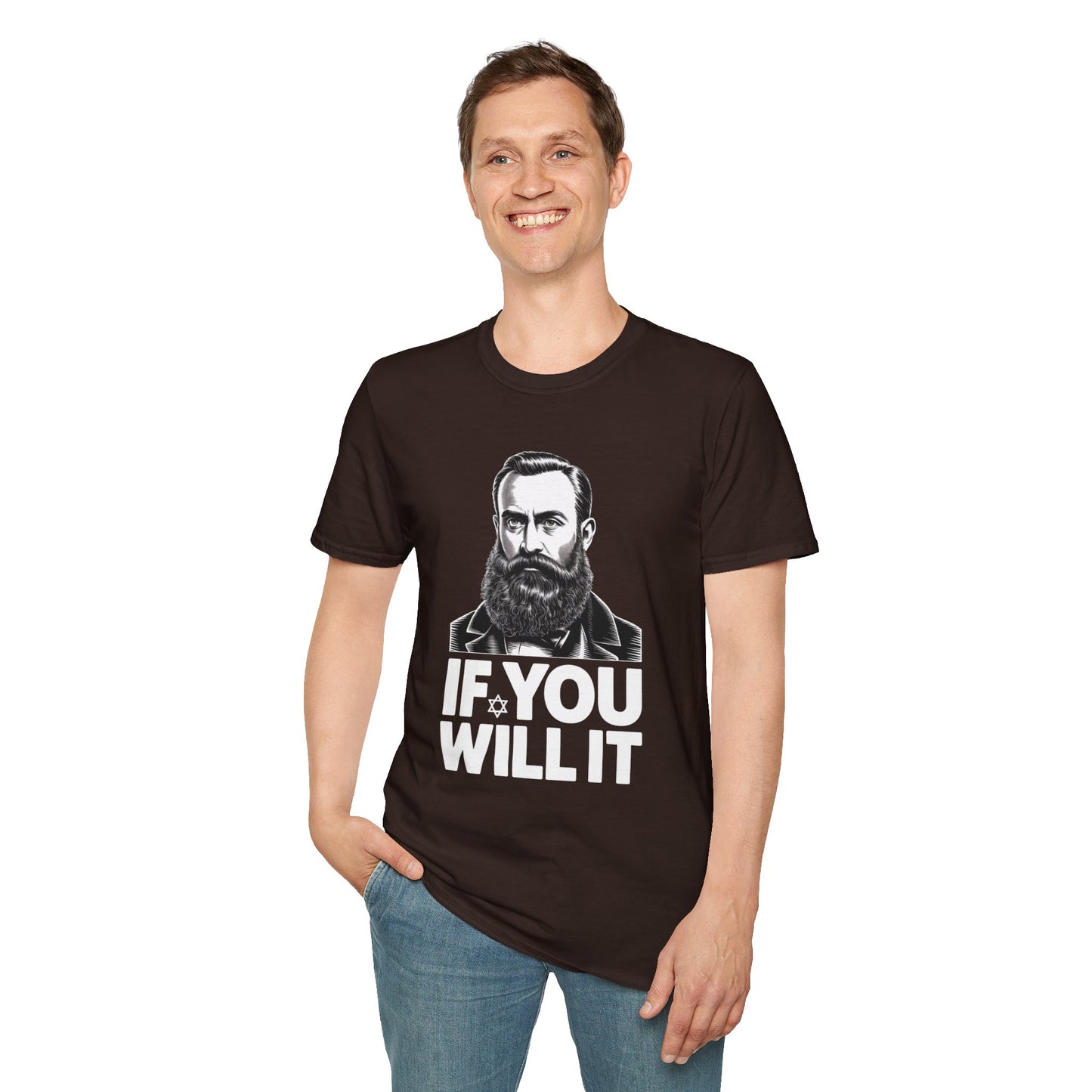 If You Will It — Herzl Quote T-Shirt