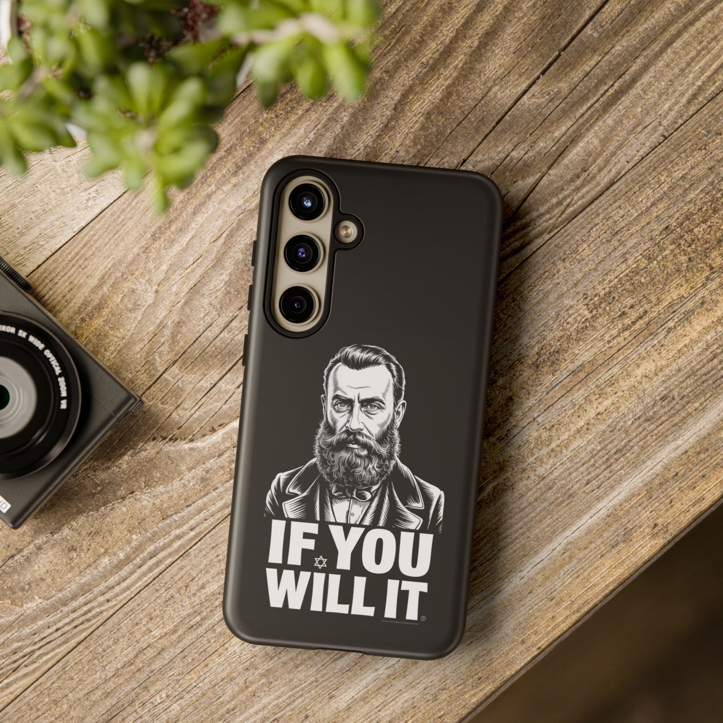 If You Will It — Herzl Portrait Phone Case