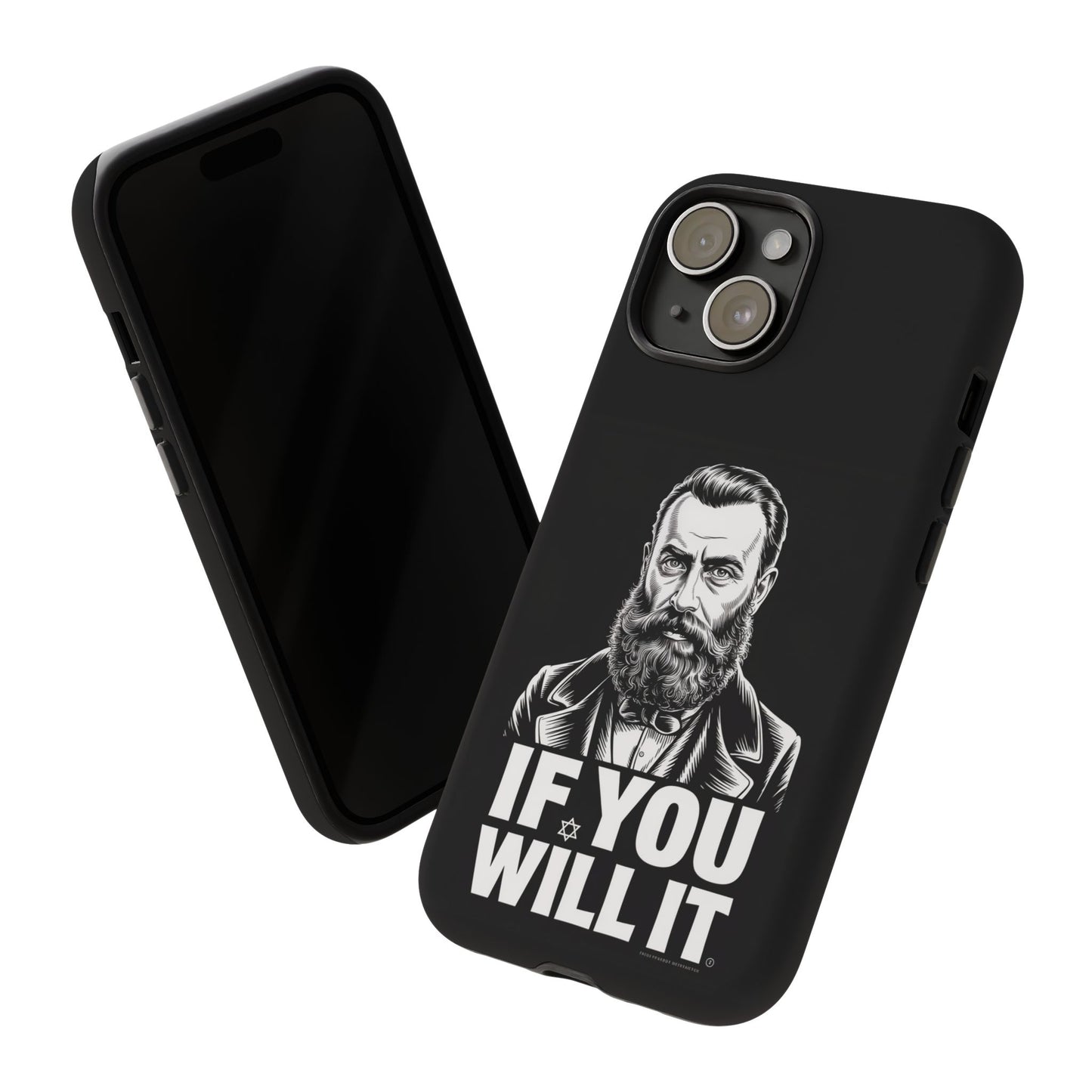 If You Will It — Herzl Portrait Phone Case