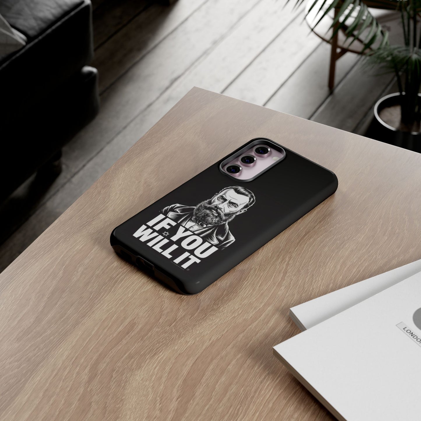If You Will It — Herzl Portrait Phone Case