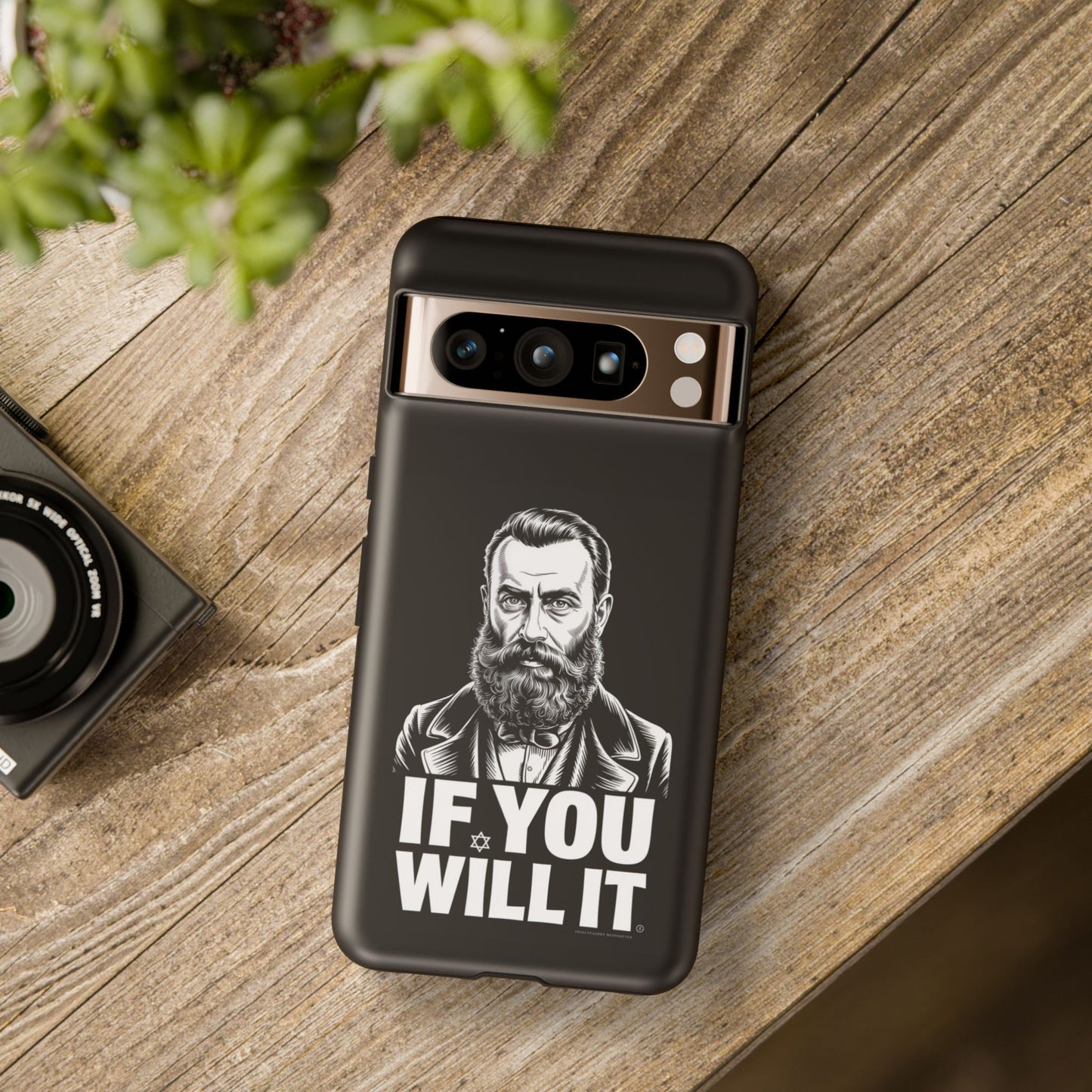 If You Will It — Herzl Portrait Phone Case