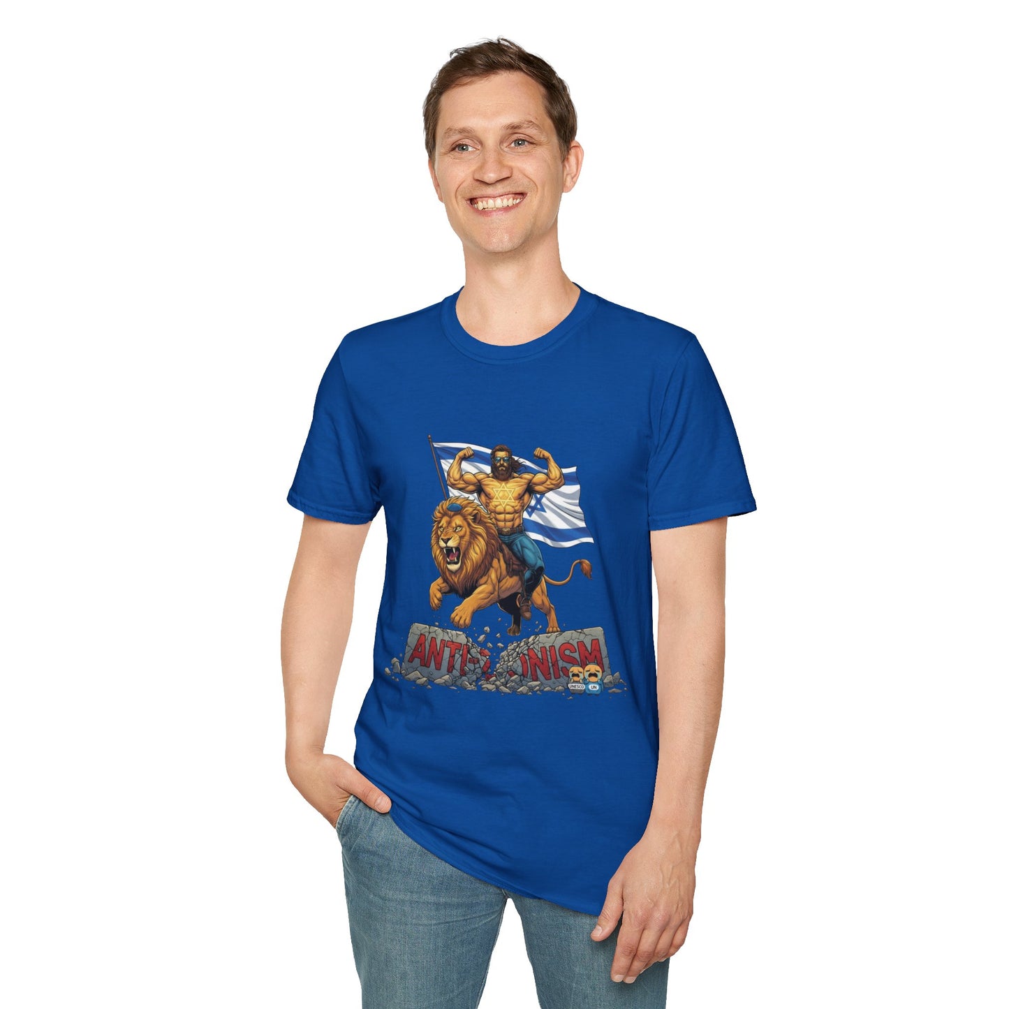 Anti-Anti Zionist T-Shirt: Lion Rider with Flag
