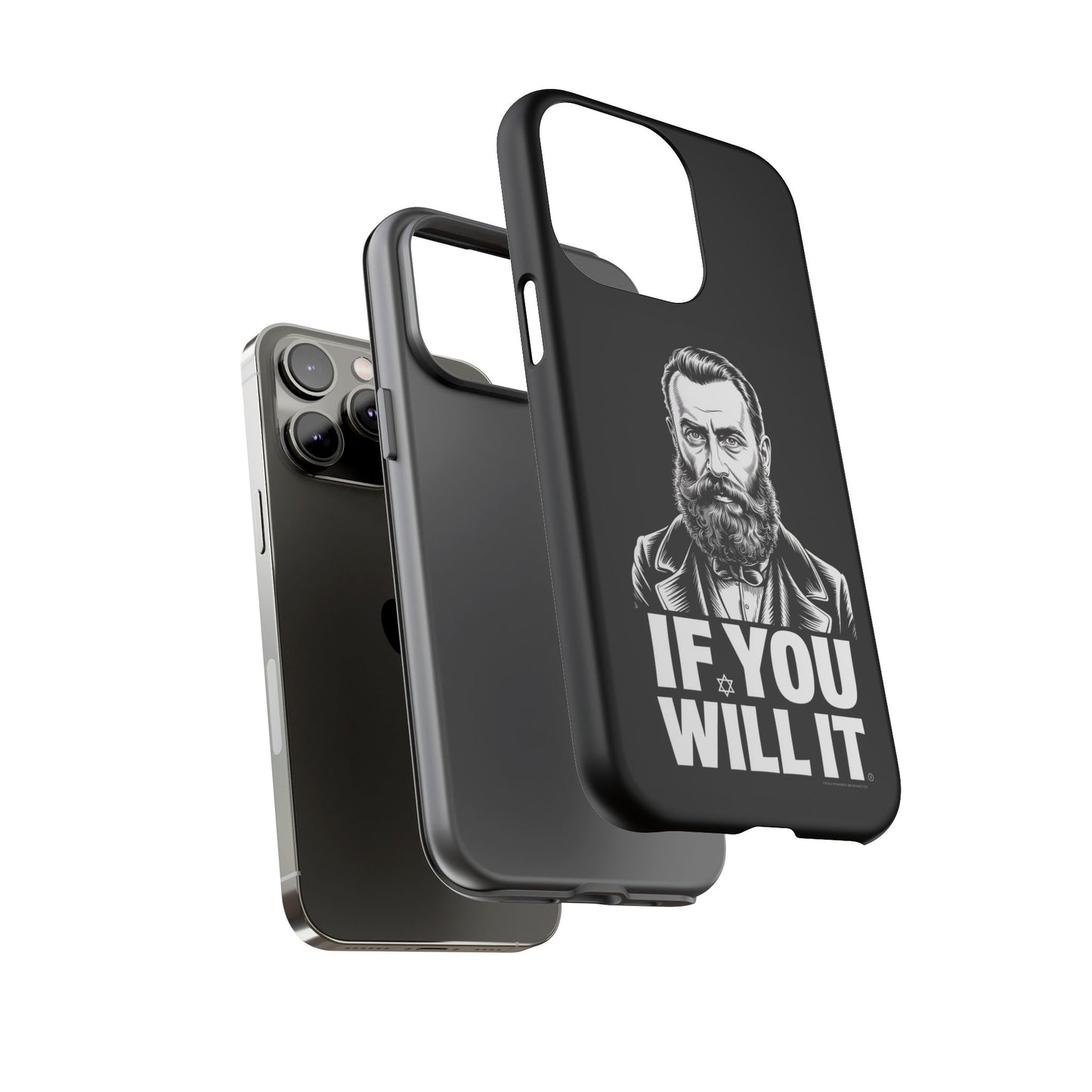 If You Will It — Herzl Portrait Phone Case