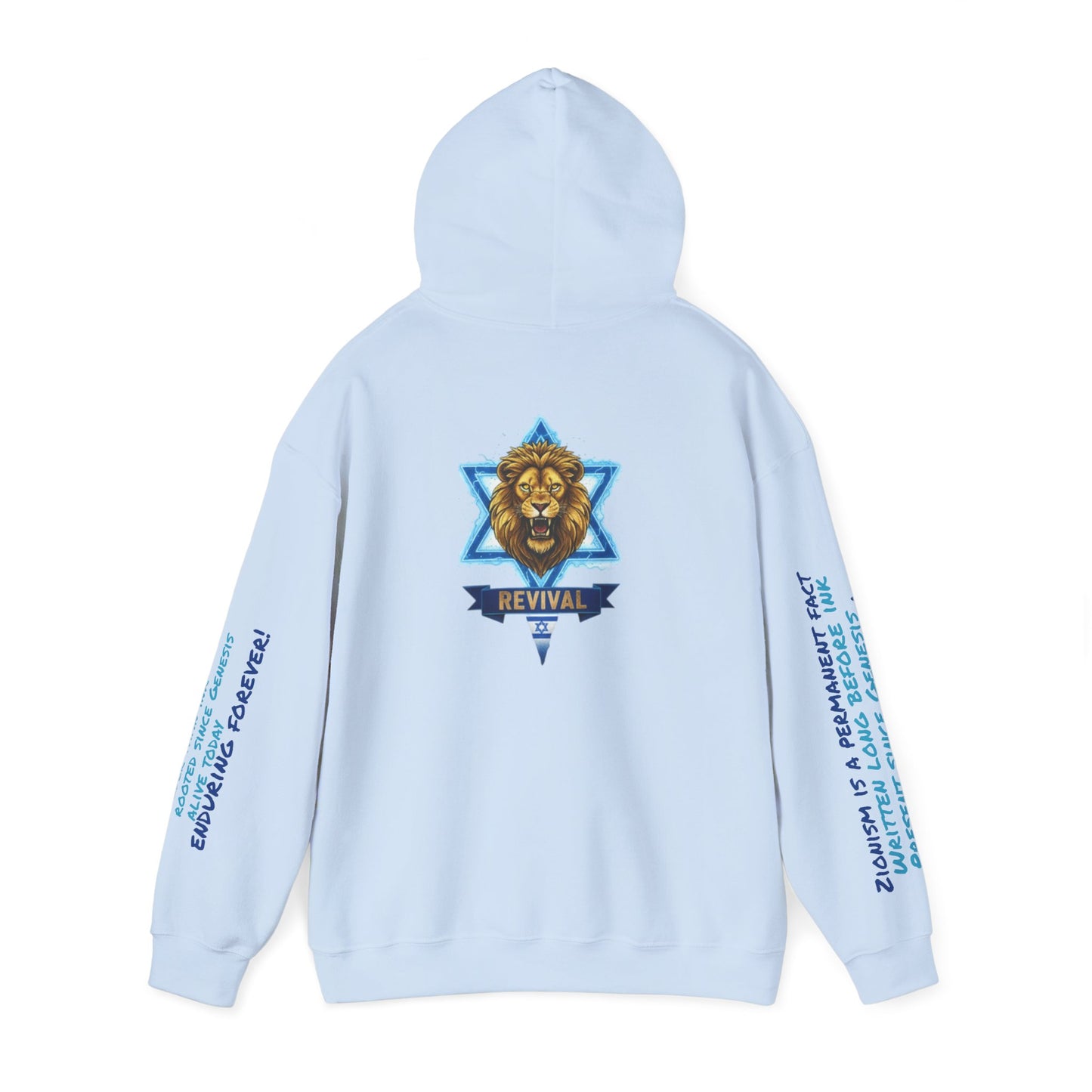 Lion of Zion Revival Hoodie — 'Revival' Lion Emblem White Pullover