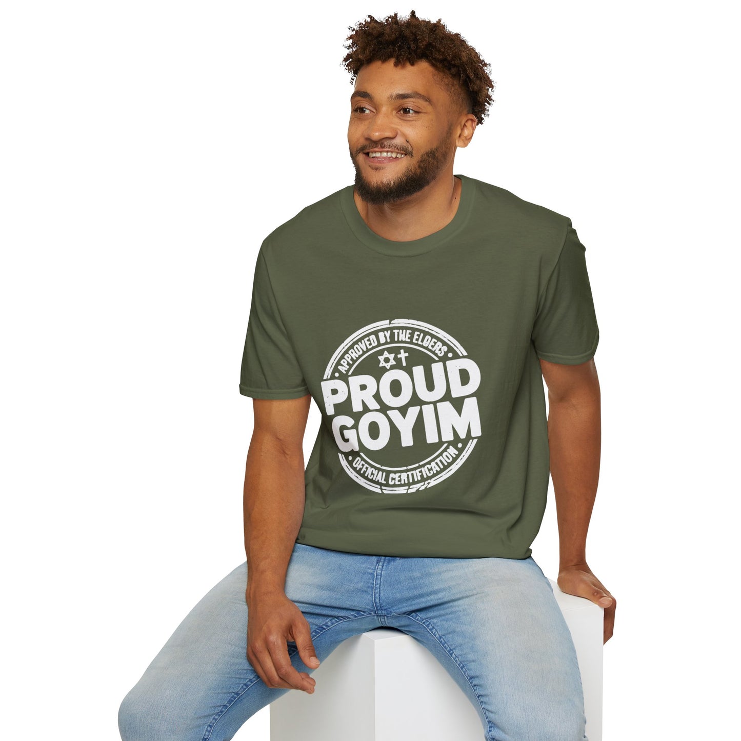 Proud Goyim T-Shirt — Bold Vintage Stamp Design