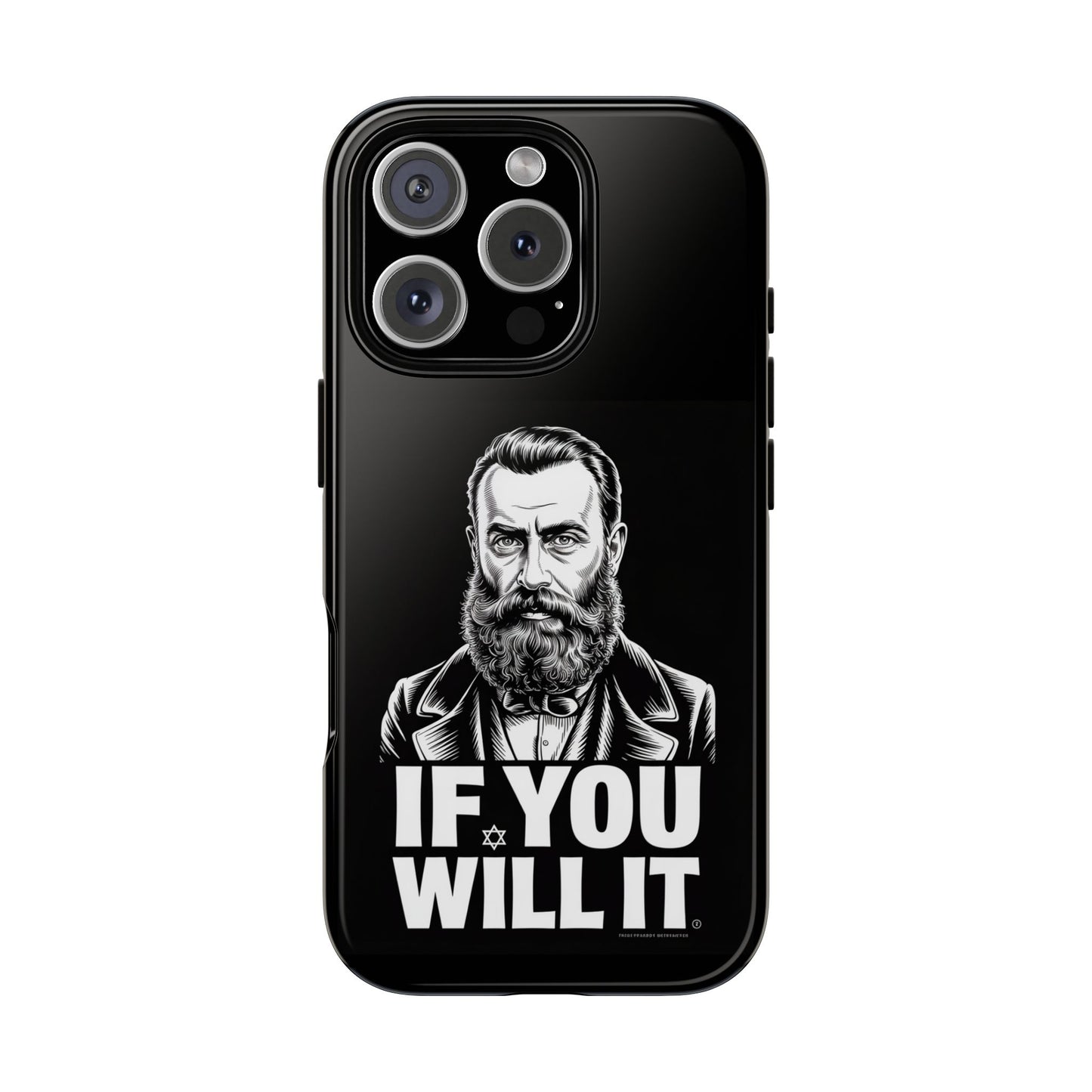If You Will It — Herzl Portrait Phone Case