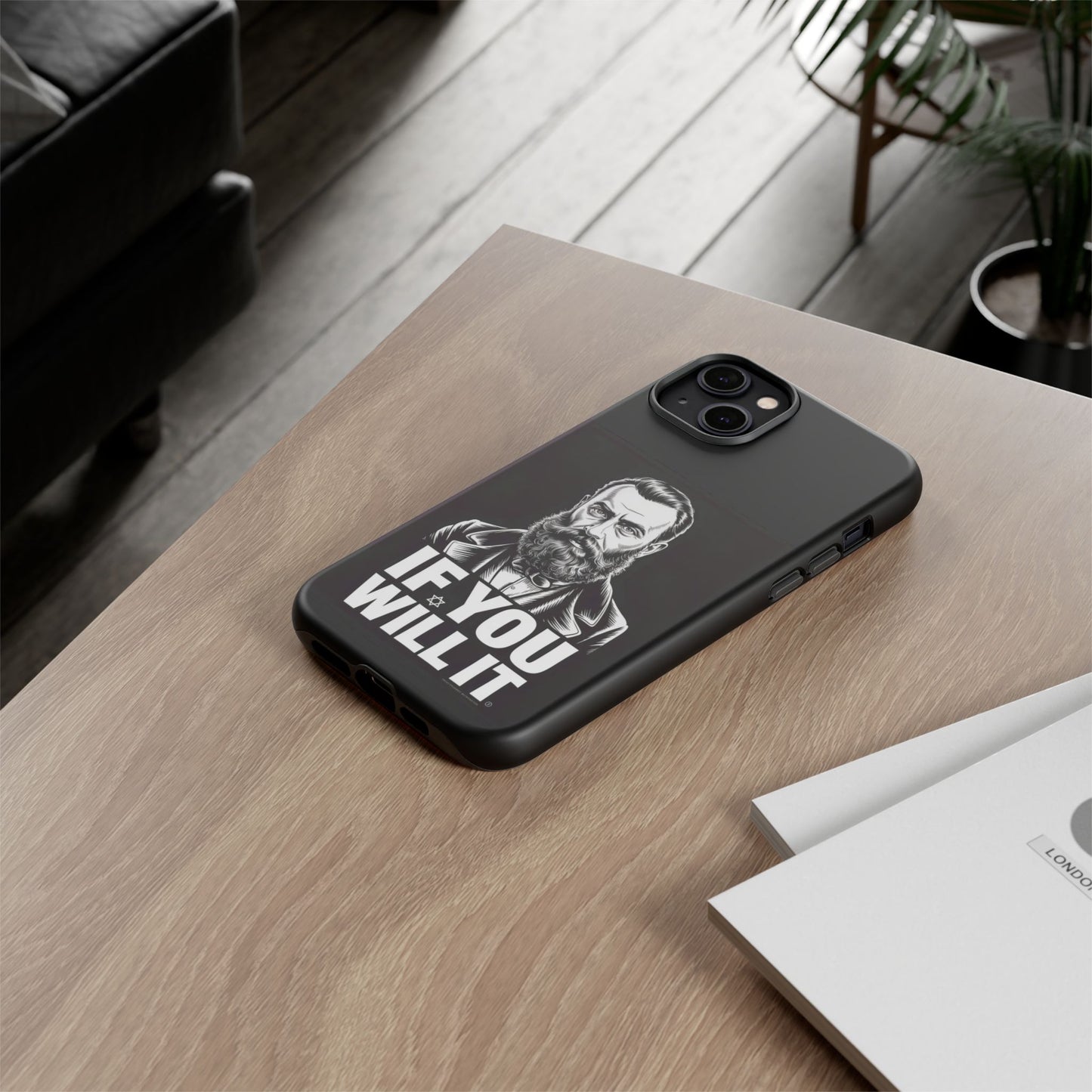 If You Will It — Herzl Portrait Phone Case