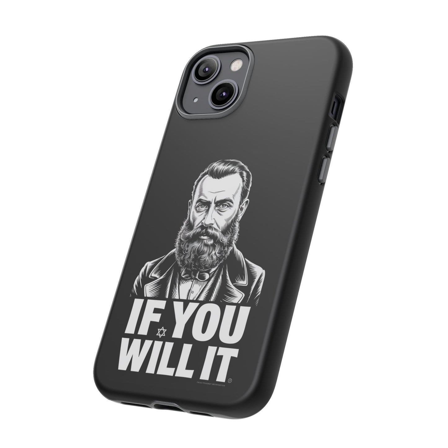 If You Will It — Herzl Portrait Phone Case