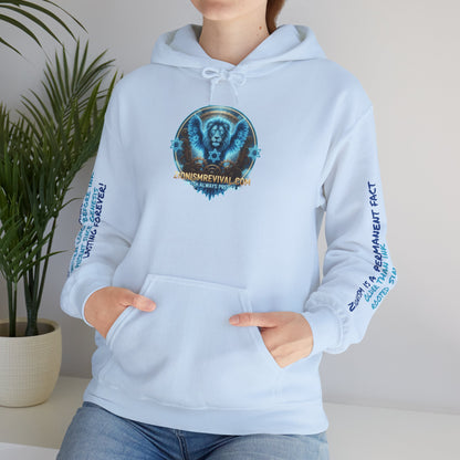 Lion of Zion Revival Hoodie — 'Revival' Lion Emblem White Pullover