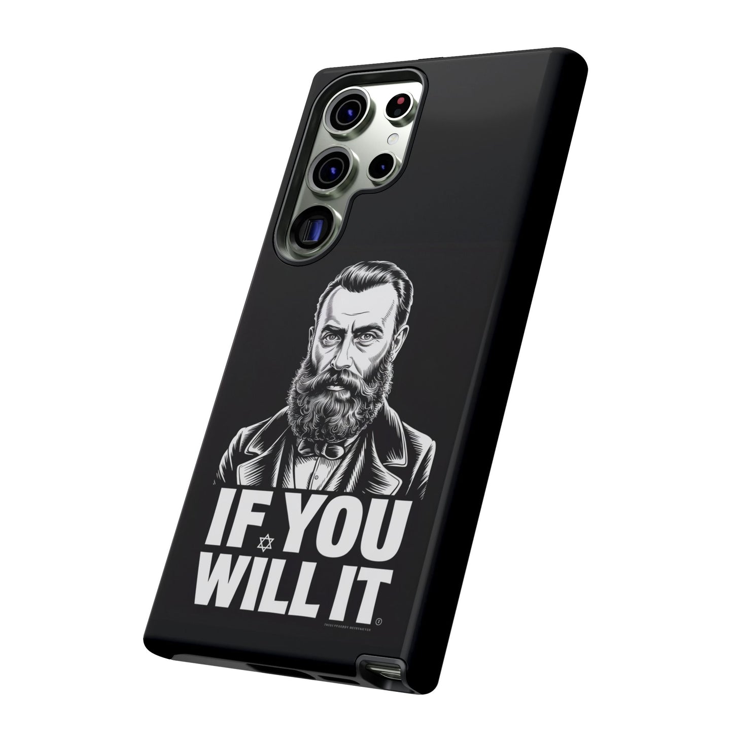 If You Will It — Herzl Portrait Phone Case