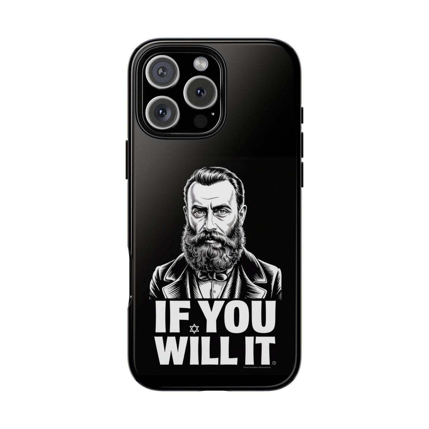If You Will It — Herzl Portrait Phone Case