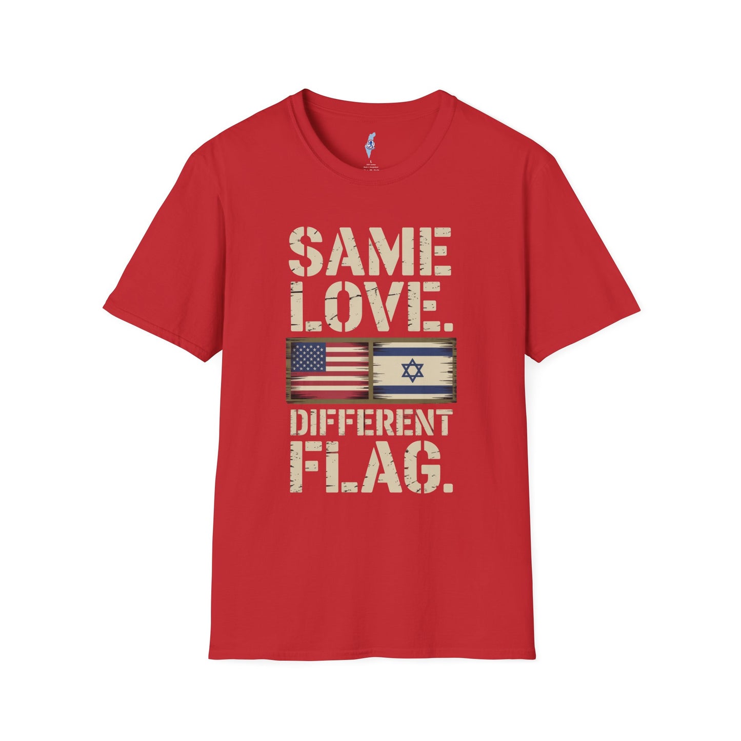 Same Love, Different Flag — USA × Israel Tee