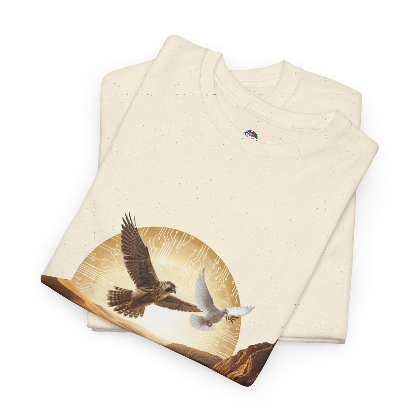 Desert Flight Tee— Soaring Dove & Eagle.