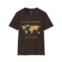Global Jewry Activate! Tee | Satirical Jewish Pride & Anti-Conspiracy Humor view 2