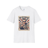 "Join the Mossad: Travel, Adventure, Plausible Deniability" T-Shirt view 1